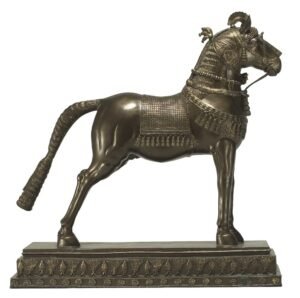Assyrian Horse - Free Standing Statue, Patina Bronze